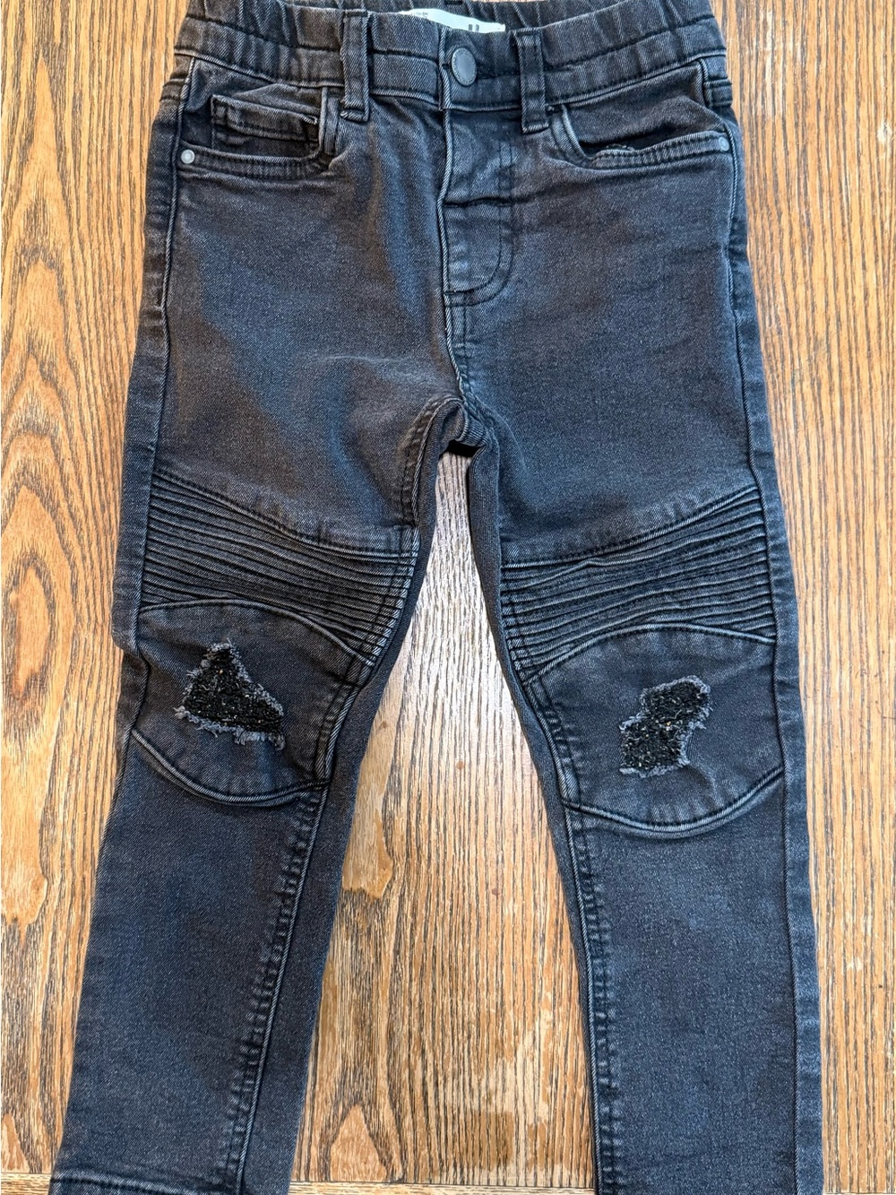 Cotton On Black Moto-Rib Kids Jeans